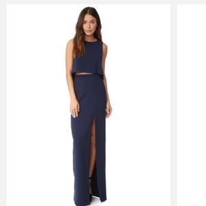 Black Halo Navy Blue Kacie 2 Piece Maxi Dress